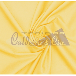 Tecido Tricoline Silky Lisa cor - 1406 (Amarelo Claro)